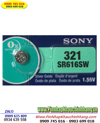 Sony SR616SW/321, Pin đồng hồ đeo tay 1.55v Sony SR616SW/321